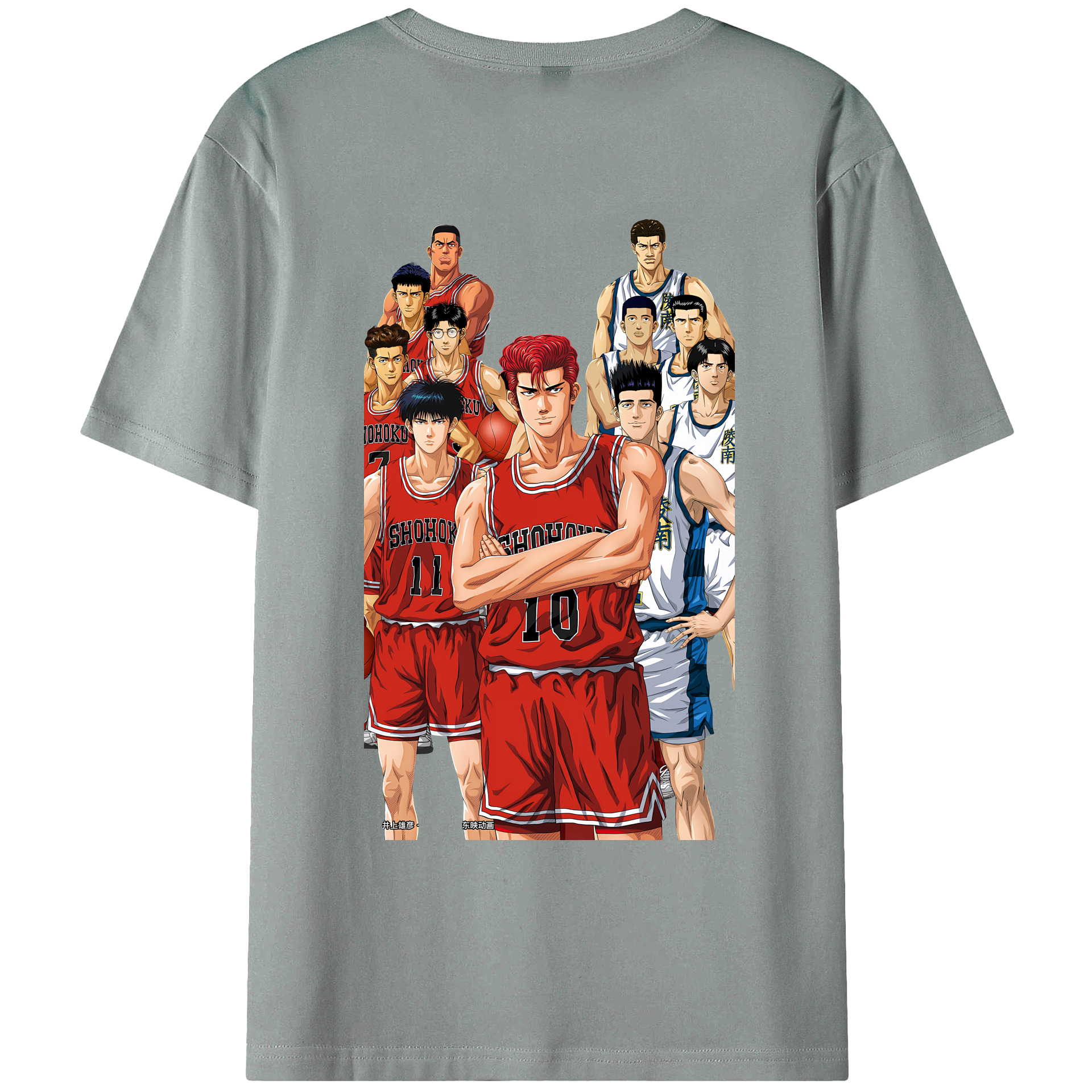（画像用） SLAM DUNK／スラムダンク 綿100％ メンズ半袖Tシャツ（バックプリント） 通気性